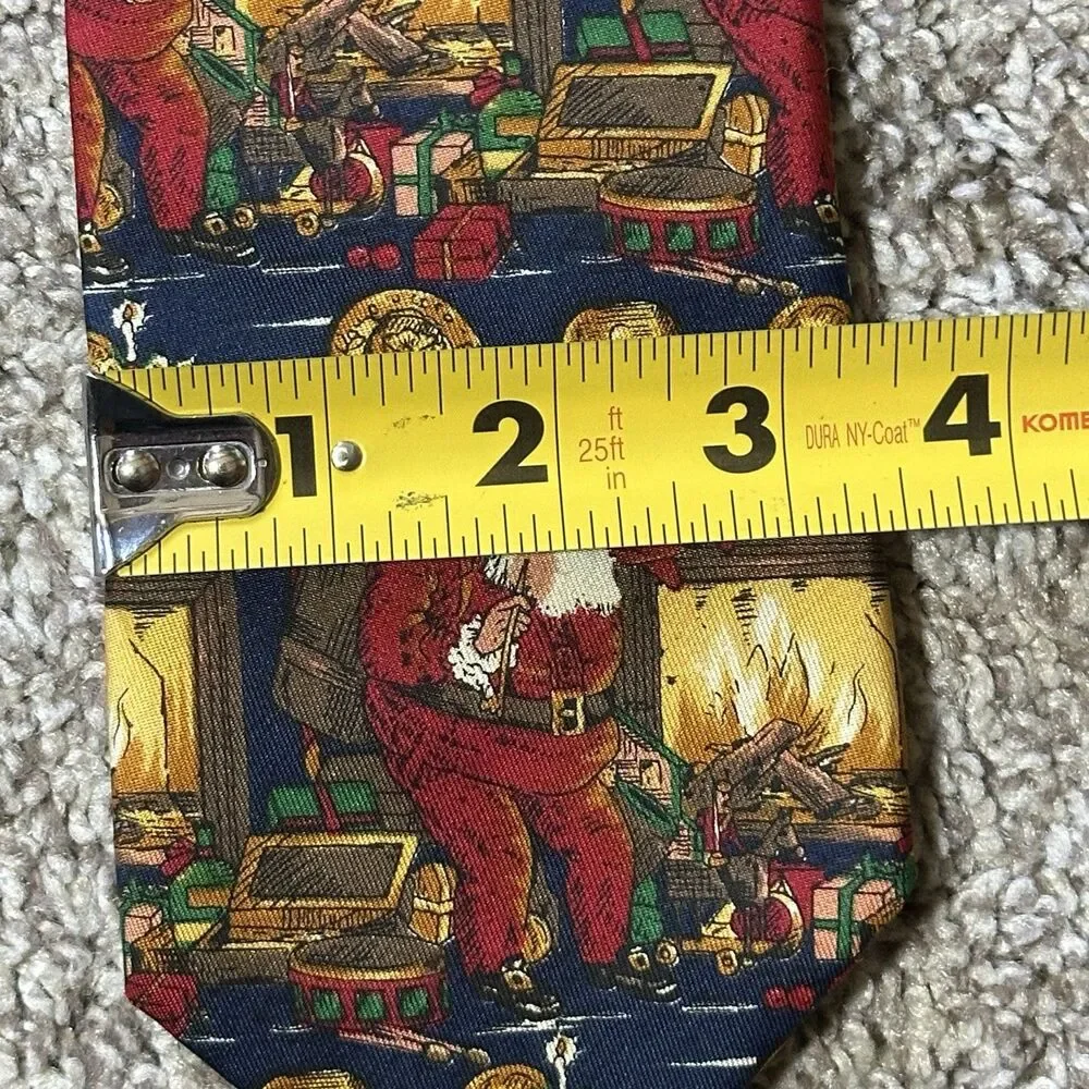 Robert Talbott Silk Tie Santa‎ Claus Necktie 63” Christmas
